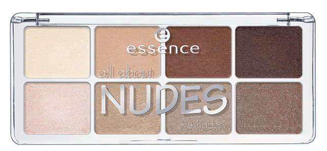 Paletă de farduri All About Nudes Eyeshadow, Essence, 9.5 g Subliniază-ți privirea cu ajutorul paletei de farduri de pleoape Essence All About Nudes! Această paletă conține opt nuanțe trendy, complementare, pe care le poți mixa în orice mod dorești. Textura ultrarezistentă, delicată, cu efecte variate, de la mat la strălucitor sau metalic, îți permite să creezi diverse look-uri.