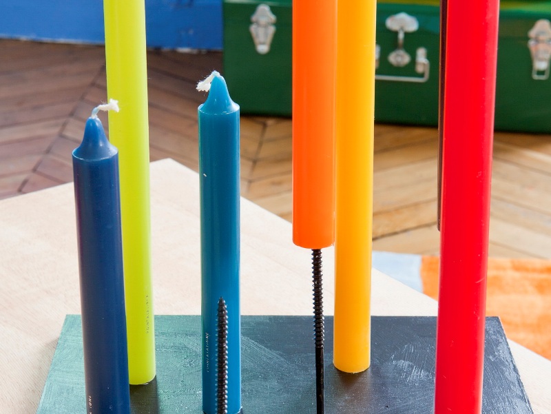 DIY: Suport cu lumanari colorate