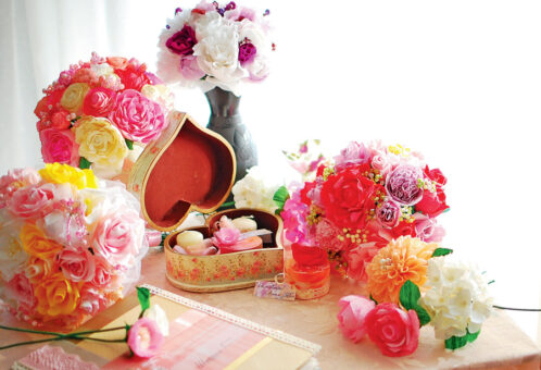 Decoruri cu flori de hartie