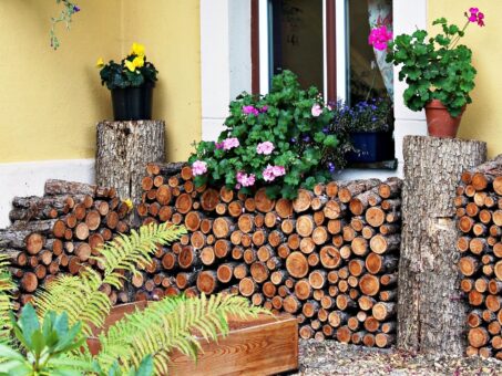 Lemnele de foc, decor pentru gradina