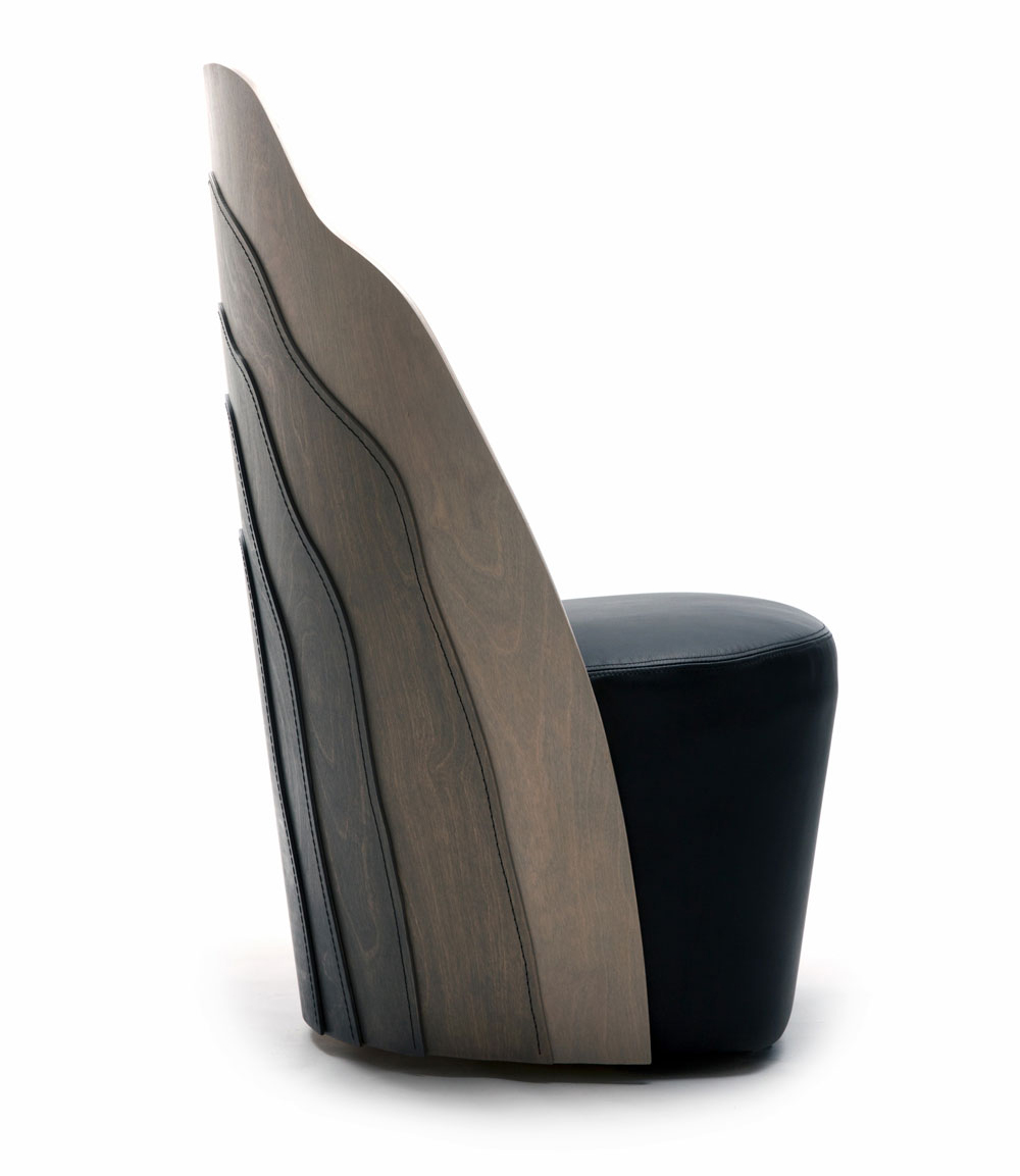 Wood Layer Armchair, Färg și Blanche