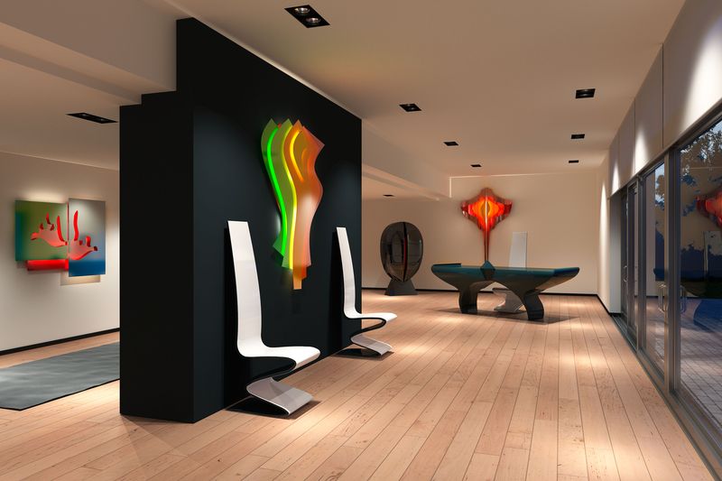 Câteva sculpturi murale cu impact vizual puternic, ce includ un sistem de încălzire tip radiator, sunt propuse de Studio Pierre Cardin. Funcțiile de încălzire pot fi controlate inclusiv de pe tabletă sau smartphone. În imagine, de la stânga la dreapta, sunt modelele Femme, Dédicace și Manta. Foto: www.pierrecardin-forme.com
