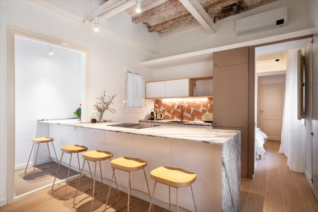 Modernul se combină perfect cu vechiul, într-o locuință dintr-o casă istorică