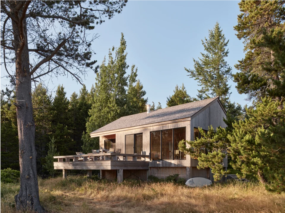 Inspirație: o simplă casă din lemn cu vedere spre pădure