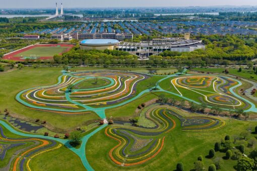 Un exemplu de grădină parc unde geometria devine artă