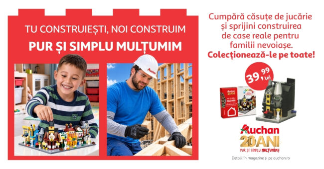 „Căsuțe pentru căsuțe”: Auchan România transformă solidaritatea în acasă pentru 10 familii vulnerabile