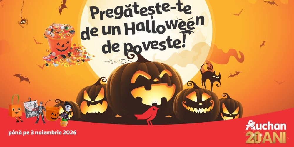 La Auchan găsești tot ce ai nevoie pentru un Halloween de poveste
