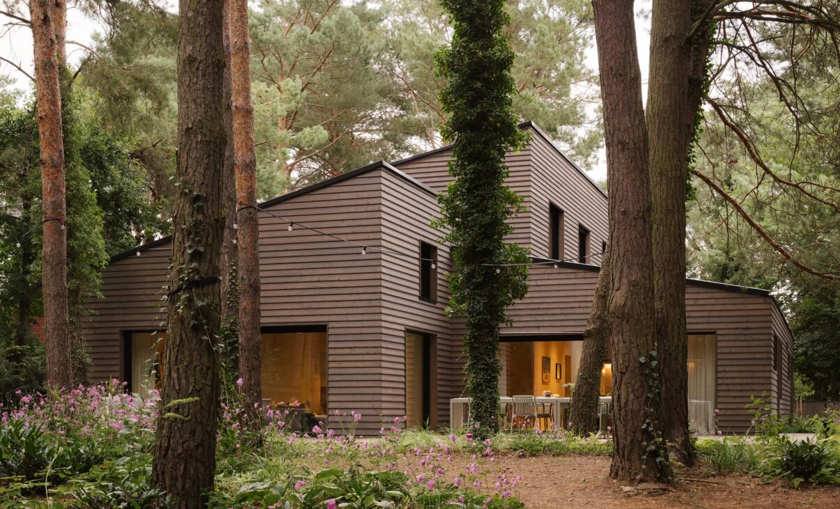 Casa ascunsă în pădure, unde lemnul și lumina construiesc confortul